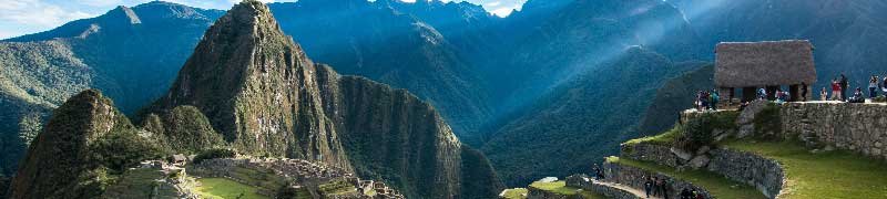 vista clássica de Machu Picchu