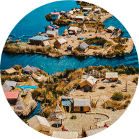 lago titicaca vista de drone