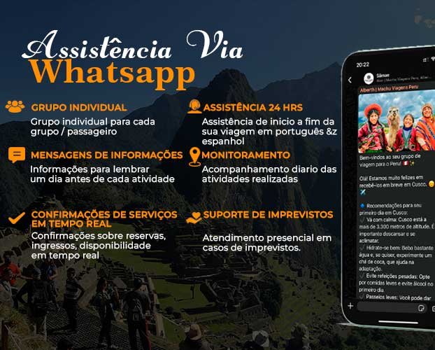 Assistência via Whatsapp Machu Viagens Peru